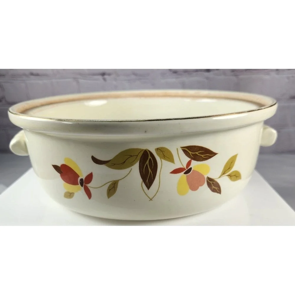 Vintage Hall's Superior Hall Ceramic Casserole Autumn Leaf 8